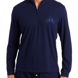 Nautica Men's Sleepwear Quarter Zip Knit Seaworthy