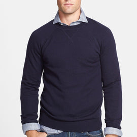 Raglan Merino Wool Crewneck Sweater